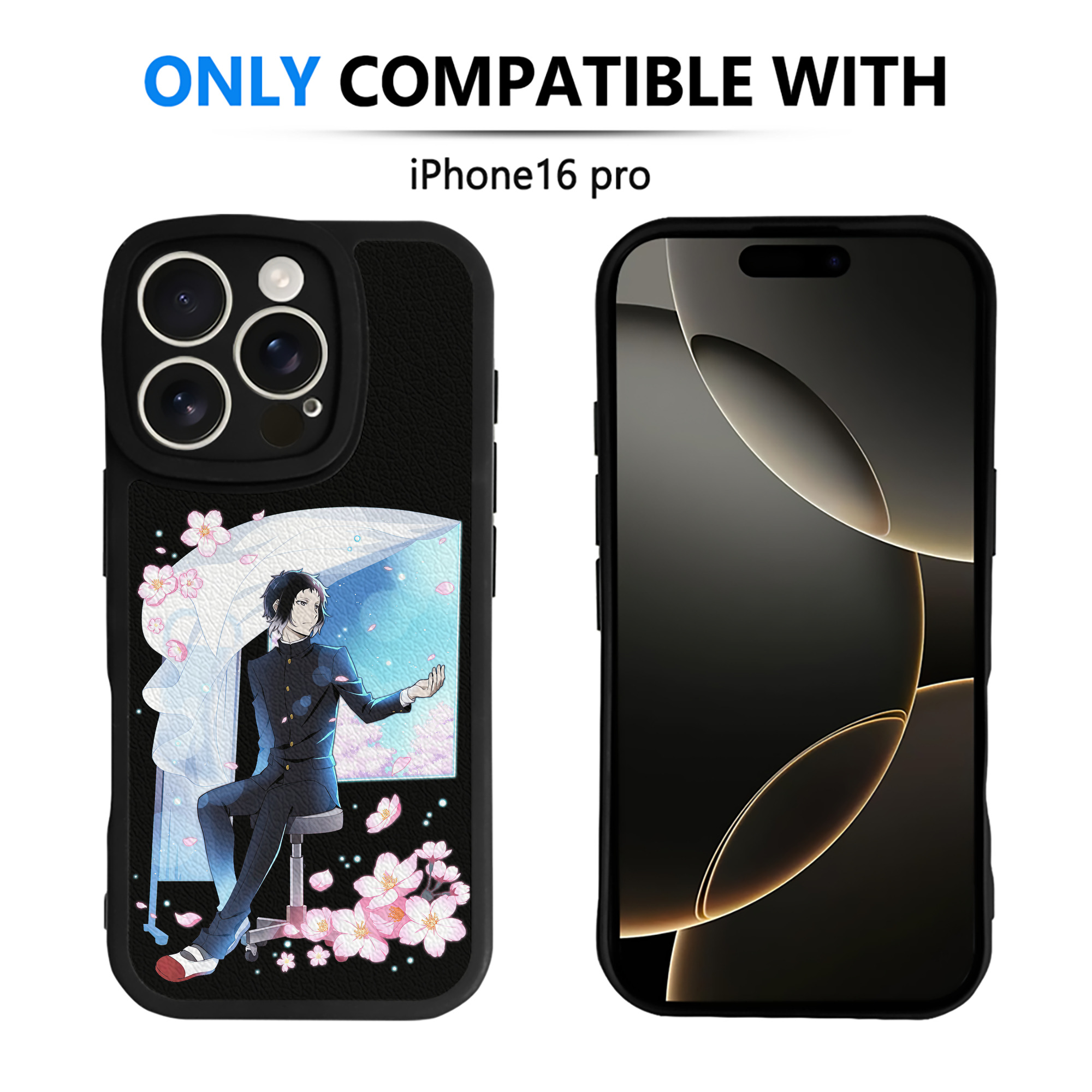 （画像用） 文豪ストレイドッグス Bungo Stray Dogs 【iPhone 16シリーズ対応】シリコンスマホケース（レザー調） 材質：シリコン